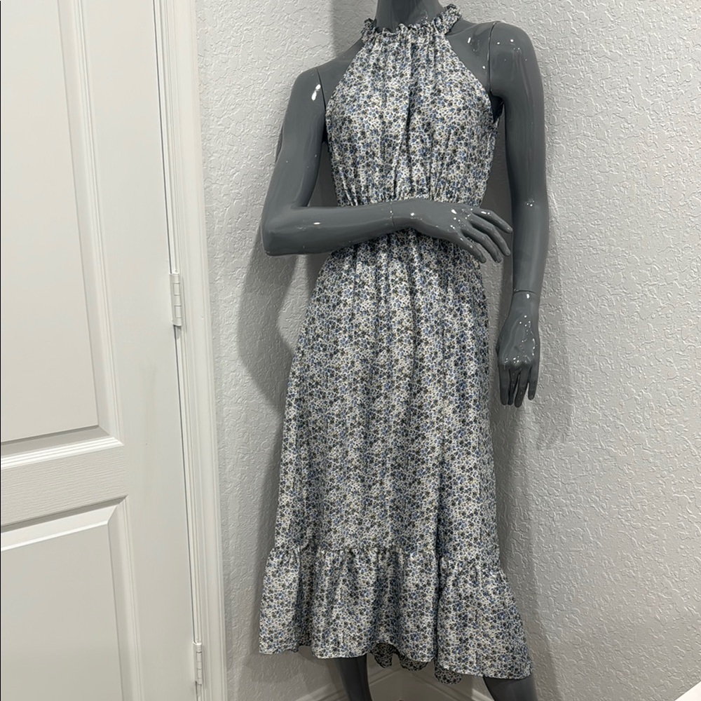 Floral Halter Neck Dress